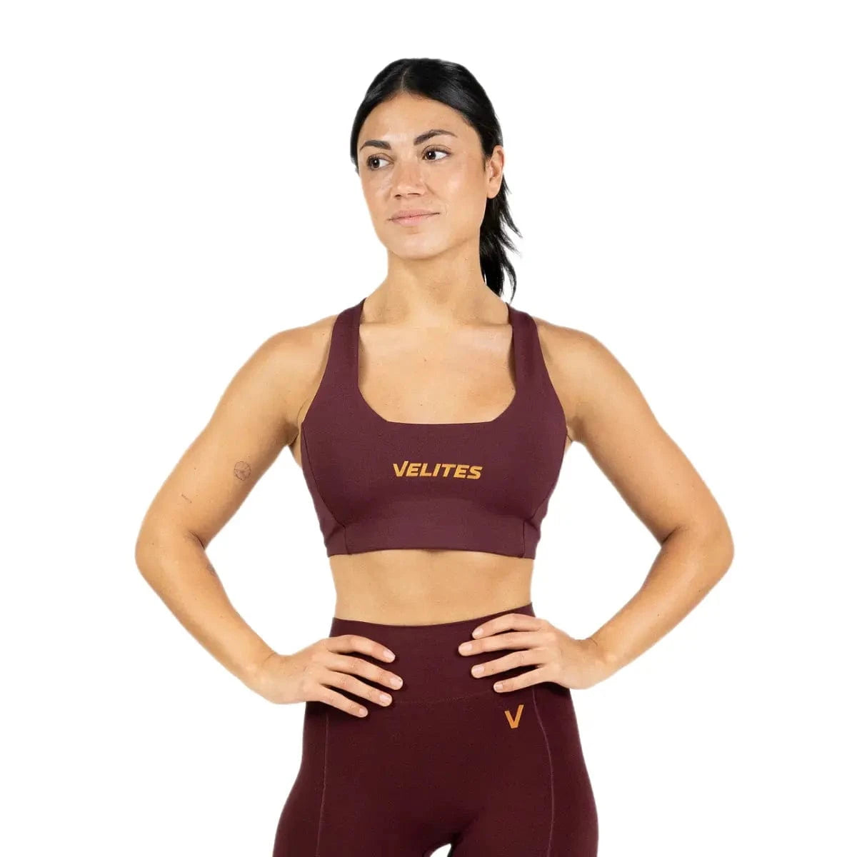Holo Bra low Neck Bordeaux / S kaufen -  Velites Oberteile Damen  - Fitness Onlineshop