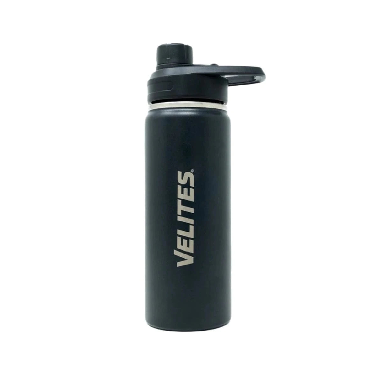 Isolierte Wasserflasche mit Mischkugel und praktischem Deckel (532 ml) Schwarz kaufen -  Velites Trinkflaschen  - Fitness Onlineshop