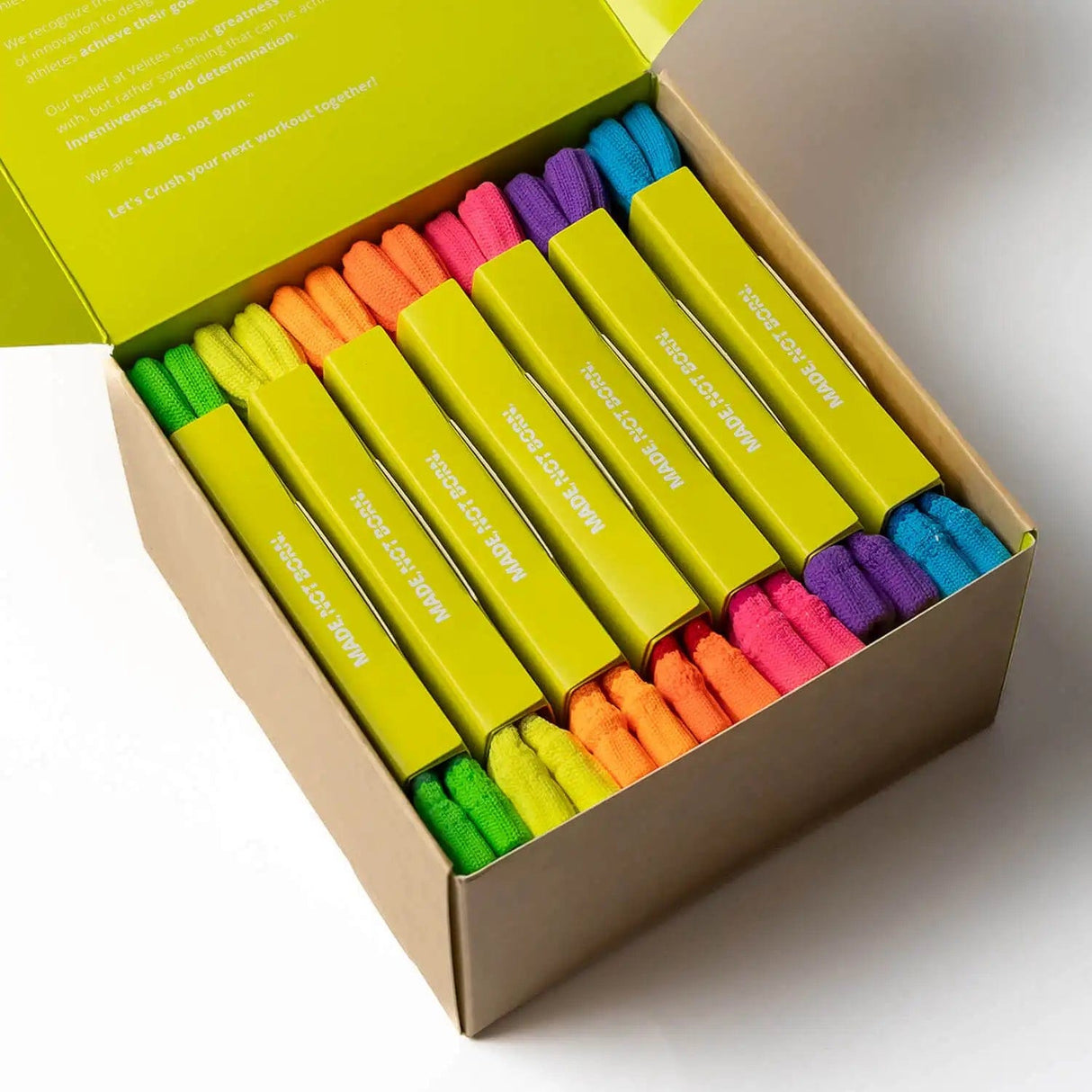 Acheter les bracelets Velites (bandes anti-transpiration) Neon, lot de 7, sur HighPowered.ch