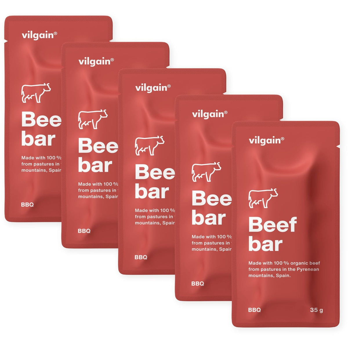 BIO Beef Bar BBQ / 5 x 35 g kaufen -  Vilgain Fleischsnacks  - Fitness Onlineshop
