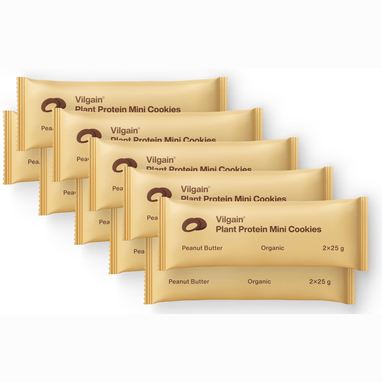 BIO Plant Protein Mini Cookies Erdnussmus / 10 x 50 g kaufen -  Vilgain Protein Cookie  - Fitness Onlineshop