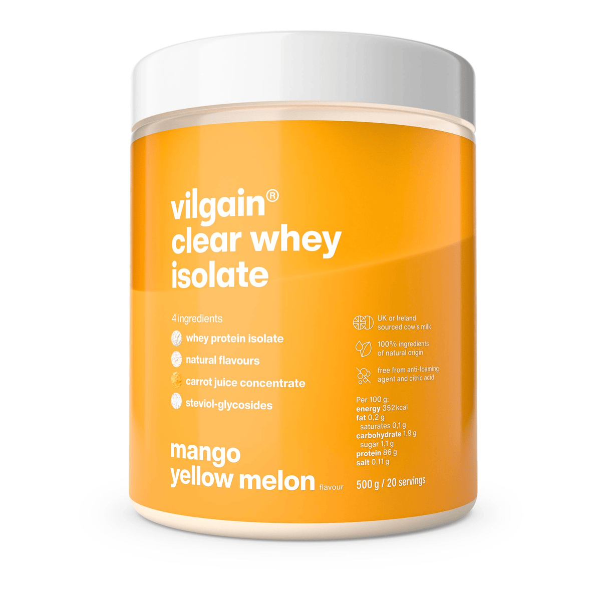 Clear Whey Isolate Gelbe Melone mit Mango / 500 g kaufen -  Vilgain Whey Proteinpulver  - Fitness Onlineshop