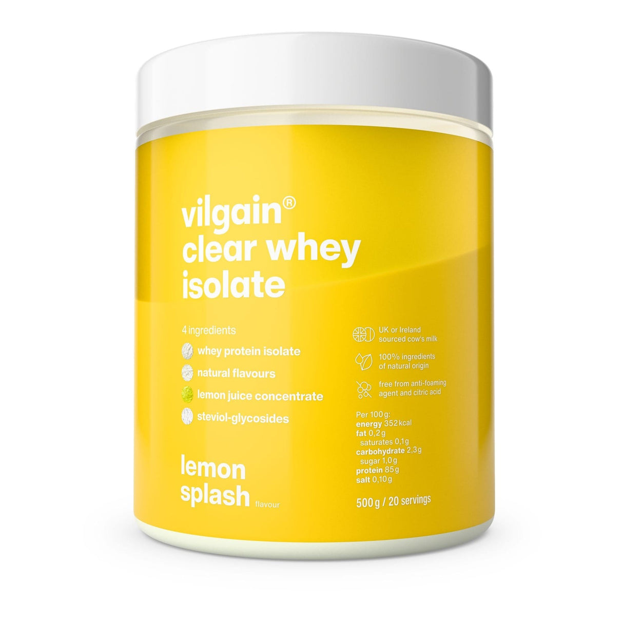 Clear Whey Isolate Lemon Splash / 500 g kaufen -  Vilgain Whey Proteinpulver  - Fitness Onlineshop