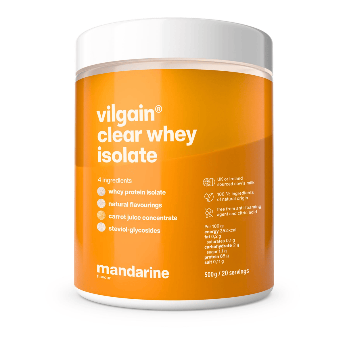 Clear Whey Isolate Mandarine / 500 g kaufen -  Vilgain Whey Proteinpulver  - Fitness Onlineshop
