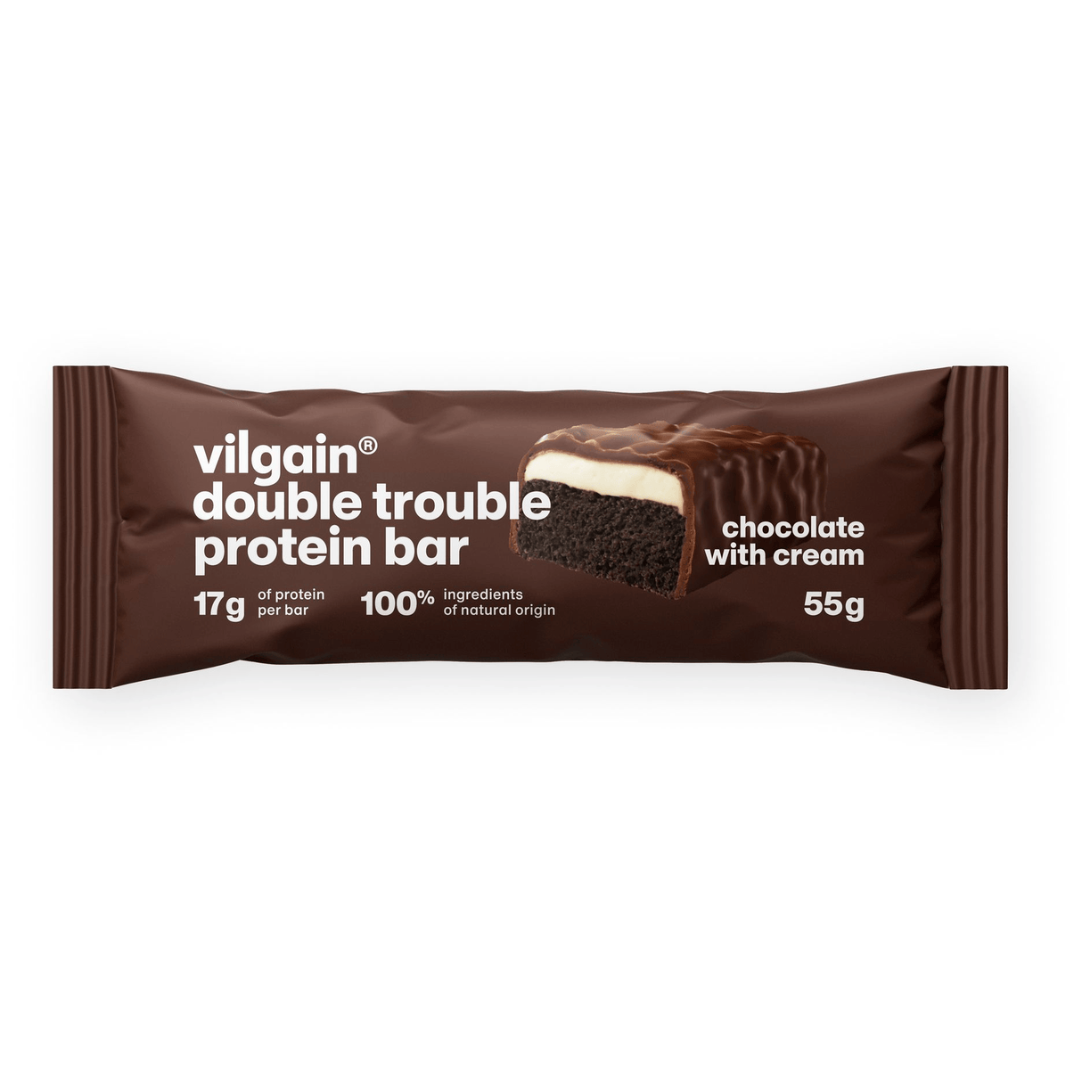 Double Trouble Protein Bar Doppelte Schokolade mit Creme / 55 g kaufen -  Vilgain Proteinriegel  - Fitness Onlineshop
