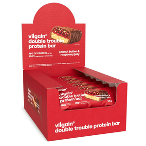 Double Trouble Protein Bar Erdnussbutter & Himbeermarmelade / 12 x 55 g kaufen -  Vilgain Proteinriegel  - Fitness Onlineshop