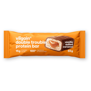 Double Trouble Protein Bar Vanille mit gesalzenem Karamell / 55 g kaufen -  Vilgain Proteinriegel  - Fitness Onlineshop