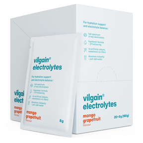 Elektrolyte Mango & Grapefruit / 160 g (20 x 8 g) kaufen -  Vilgain Elektrolyte  - Fitness Onlineshop