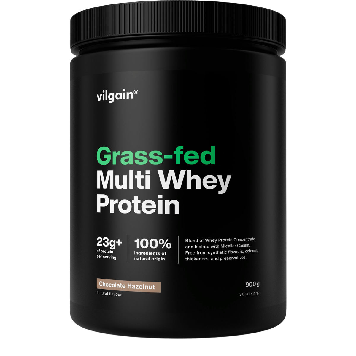 Grass-Fed Multi Whey Protein Schokolade und Haselnuss / 900 g kaufen -  Vilgain Whey Proteinpulver  - Fitness Onlineshop