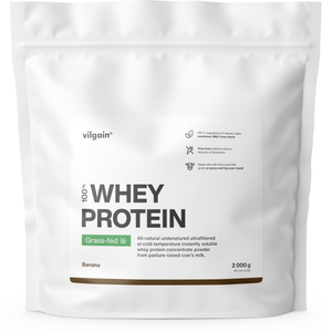Grass-Fed Whey Protein Banane / 2'000 g kaufen -  Vilgain Whey Proteinpulver  - Fitness Onlineshop