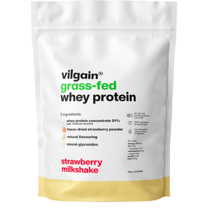 Grass-Fed Whey Protein Erdbeer Milchshake / 1'000 g kaufen -  Vilgain Whey Proteinpulver  - Fitness Onlineshop
