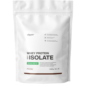 Grass-Fed Whey Protein Isolat Schokolade / 1'000 g kaufen -  Vilgain Whey Proteinpulver  - Fitness Onlineshop