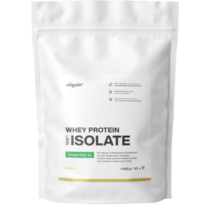 Grass-Fed Whey Protein Isolat Vanille / 1'000 g kaufen -  Vilgain Whey Proteinpulver  - Fitness Onlineshop