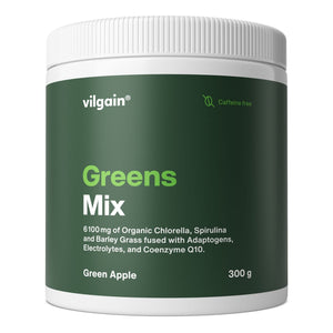 Greens Mix Grüner Apfel ohne Koffein / 300 g kaufen -  Vilgain Greens Pulver  - Fitness Onlineshop