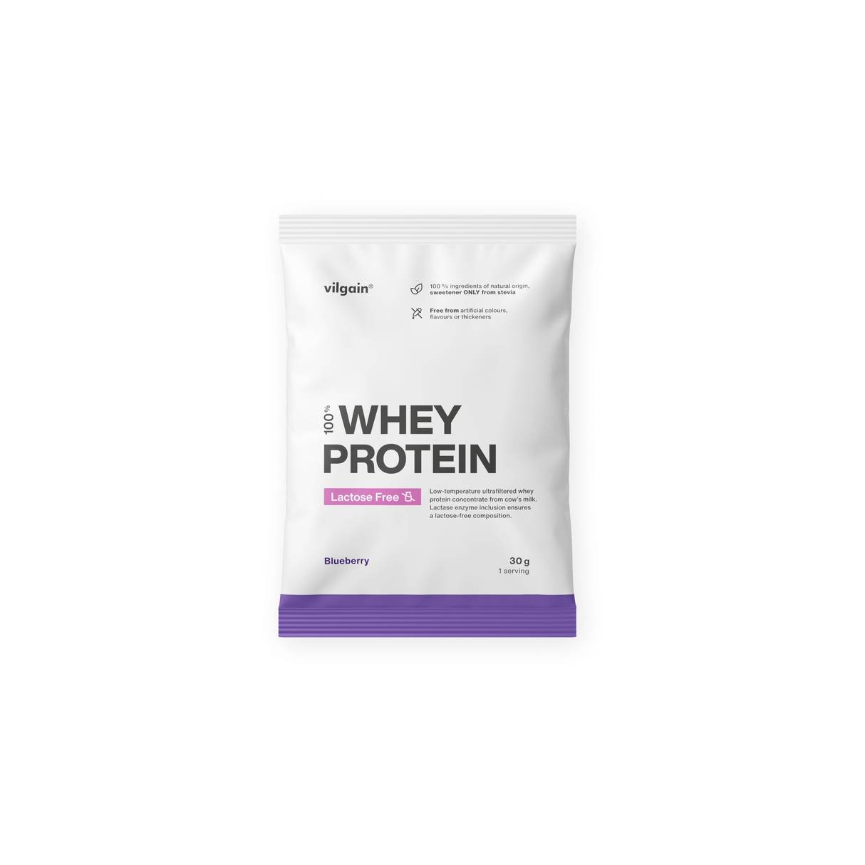 Lactose-Free Whey Protein Heidelbeere / 30 g kaufen -  Vilgain Whey Proteinpulver  - Fitness Onlineshop