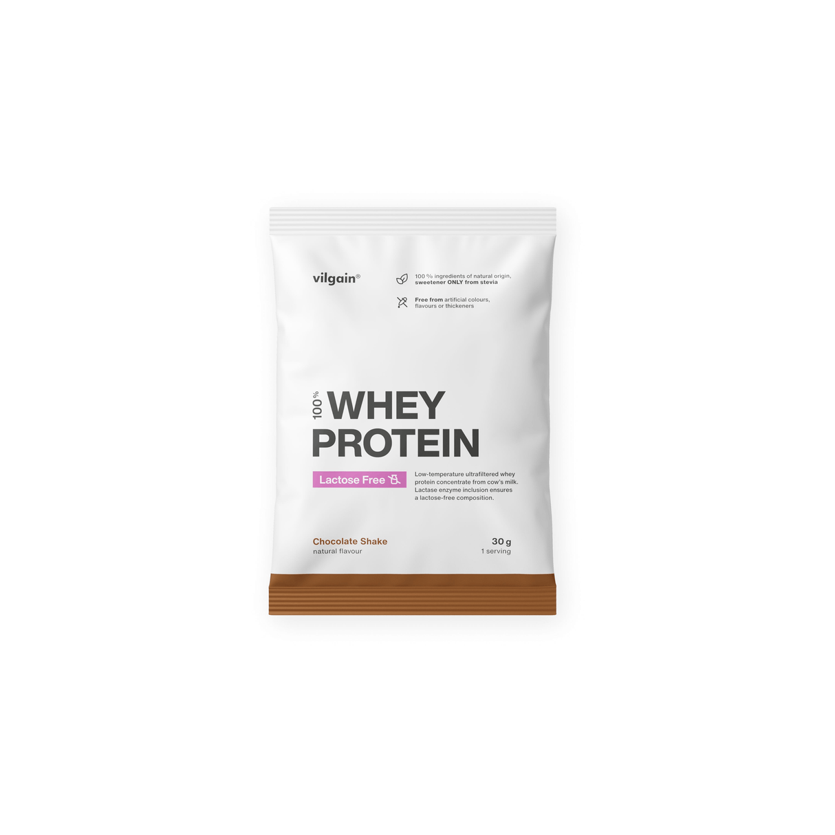 Lactose-Free Whey Protein Schokoladenshake / 30 g kaufen -  Vilgain Whey Proteinpulver  - Fitness Onlineshop
