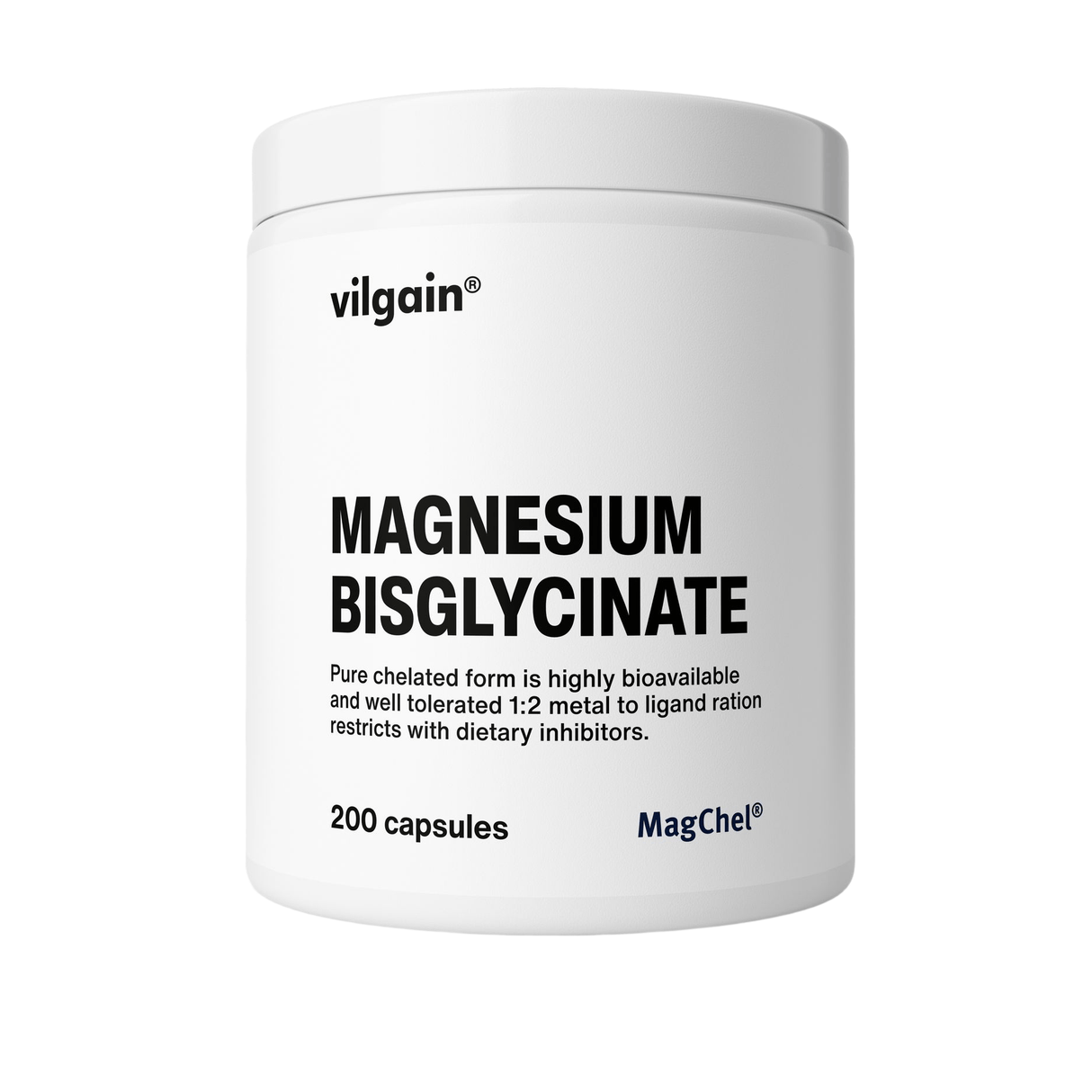 Magnesium Bisglycinat 200 Kapseln kaufen -  Vilgain Magnesium (Mineralstoff)  - Fitness Onlineshop
