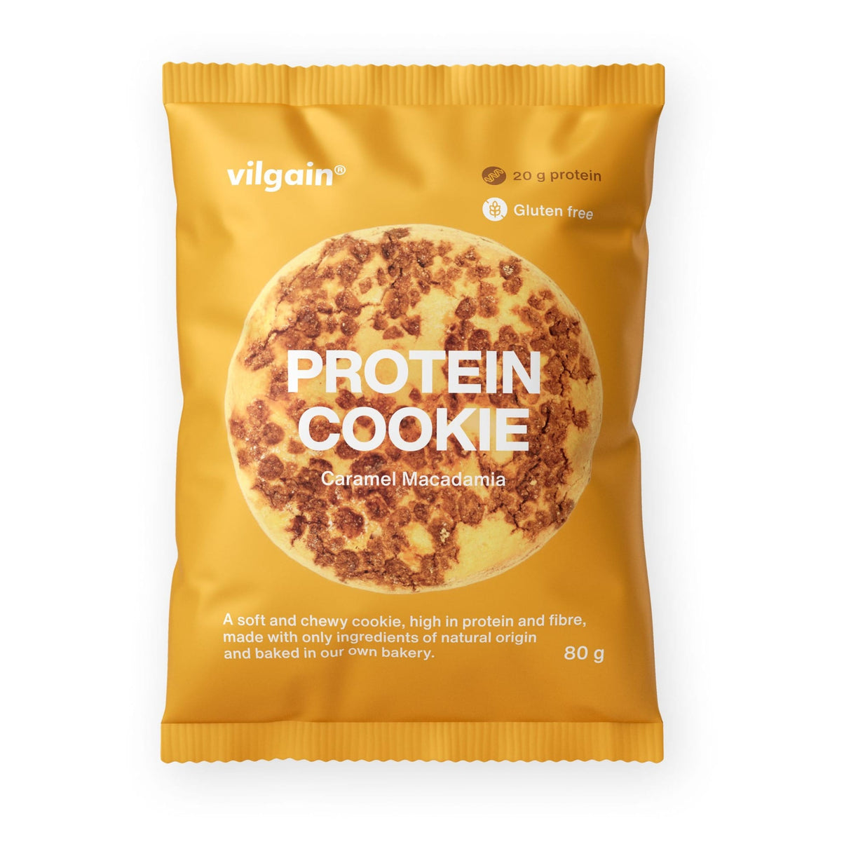 Protein Cookie Karamell mit Macadamianuss / 12 x 80 g kaufen -  Vilgain Protein Cookie  - Fitness Onlineshop