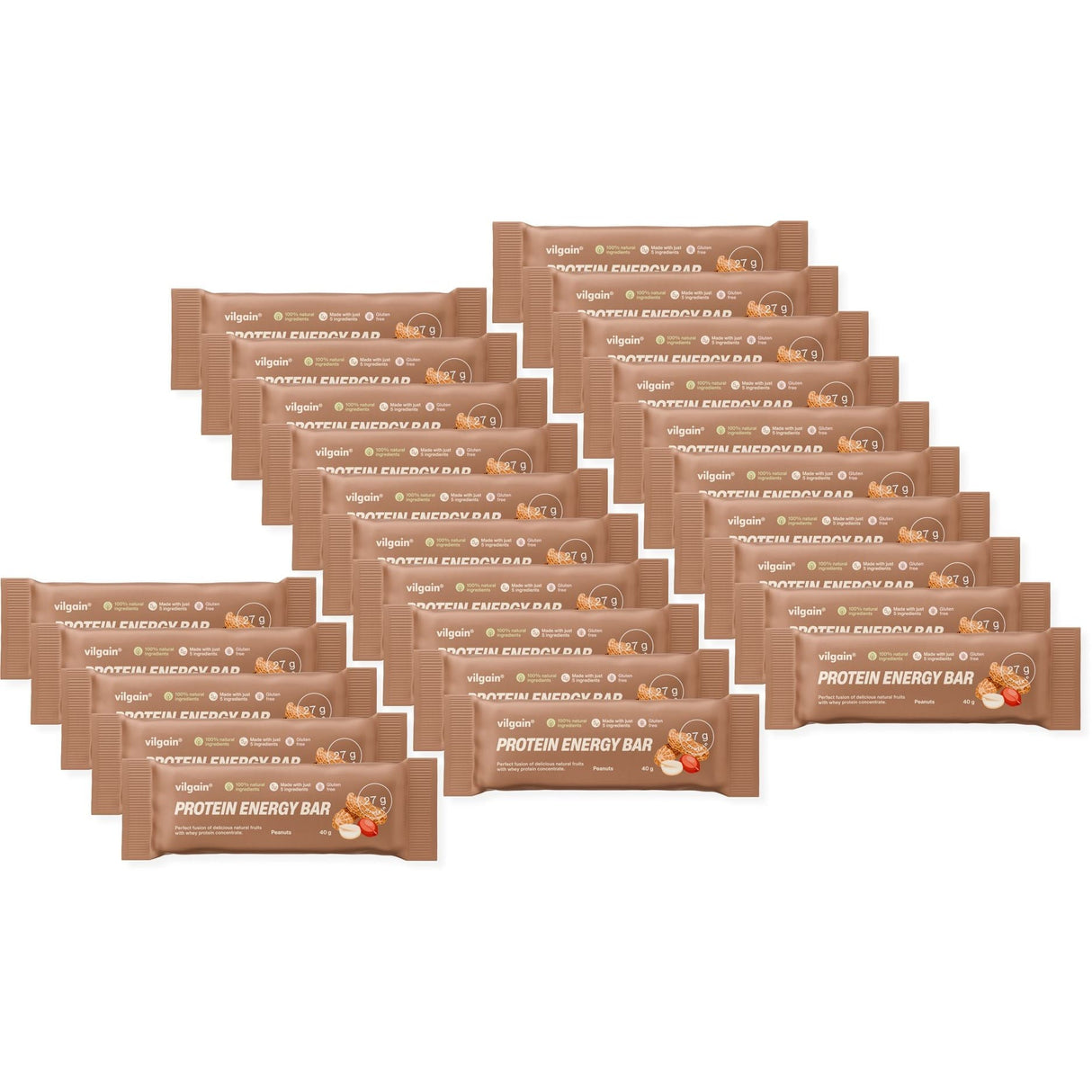 Protein Energy Bar Erdnüsse / 25 x 40 g kaufen -  Vilgain Energieriegel  - Fitness Onlineshop