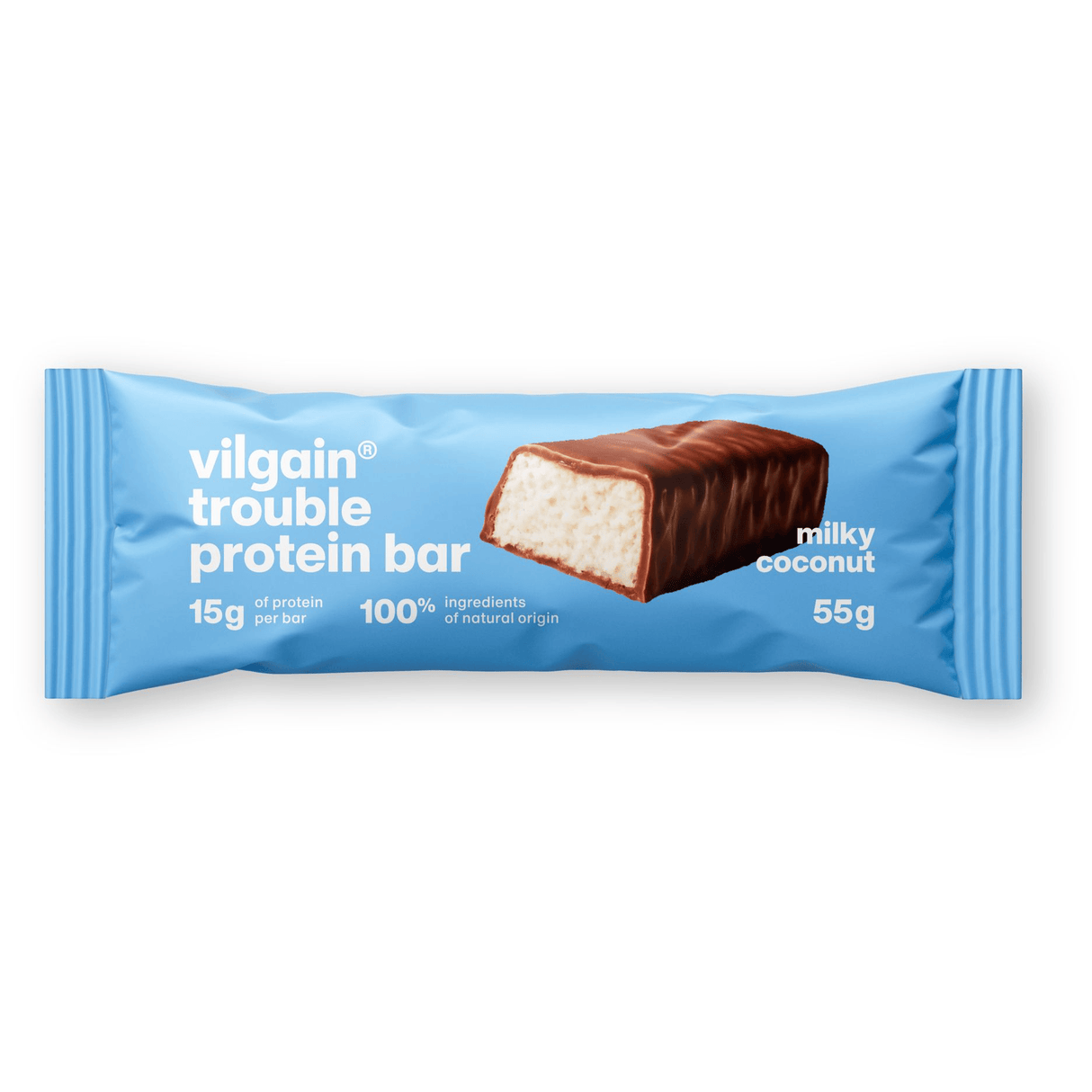 Trouble Protein Bar Kokosnuss mit Milchschokolade / 55 g kaufen -  Vilgain Proteinriegel  - Fitness Onlineshop