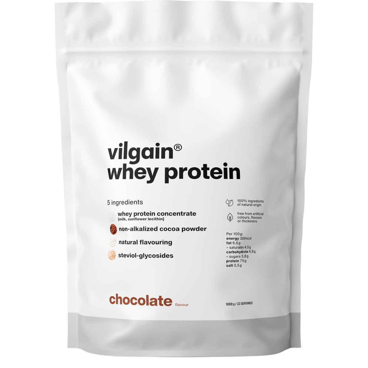 Whey Protein Schokolade / 1'000 g kaufen -  Vilgain Whey Proteinpulver  - Fitness Onlineshop