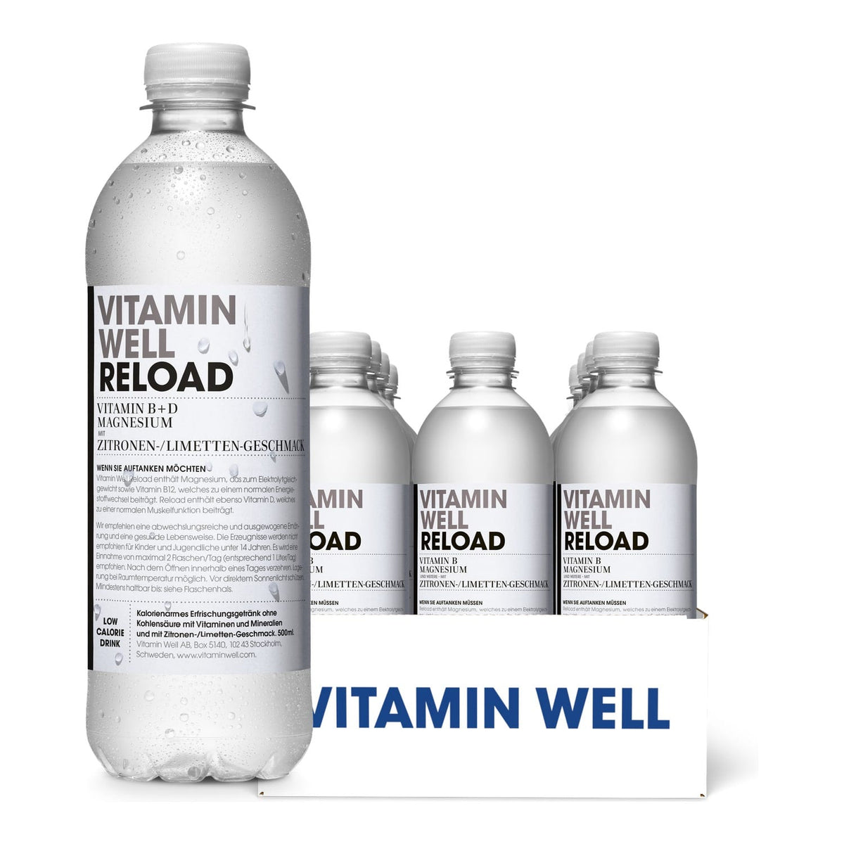 Vitamin Well Vitamindrink 12 x 500 ml / Reload (Zitrone-Limette) kaufen -  Vitamin Well Hydrationsgetränk  - Fitness Onlineshop
