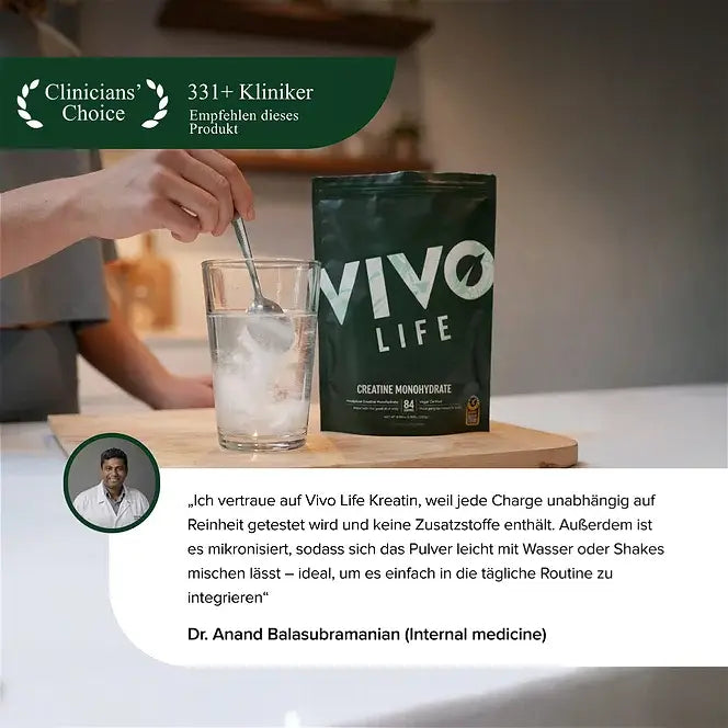 Creatine Monohydrat 252 g kaufen -  Vivo Life Kreatin  - Fitness Onlineshop