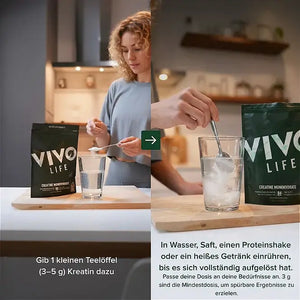Creatine Monohydrat 252 g kaufen -  Vivo Life Kreatin  - Fitness Onlineshop