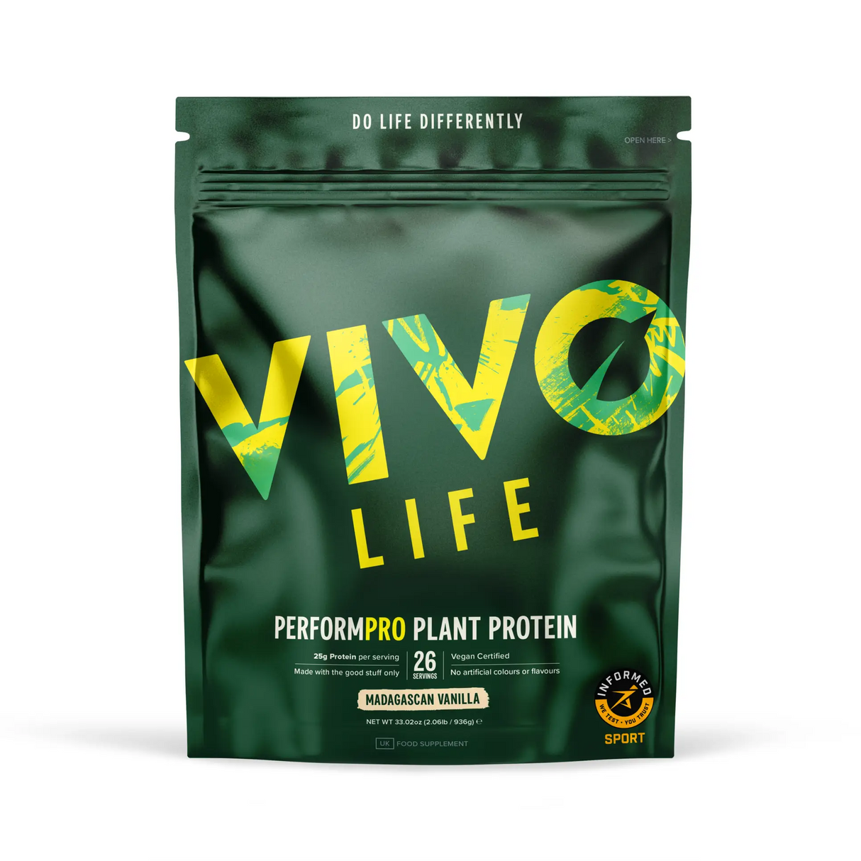 Perform Pro Protein Vanilla / 26 Portionen kaufen -  Vivo Life Vegane Proteinpulver  - Fitness Onlineshop