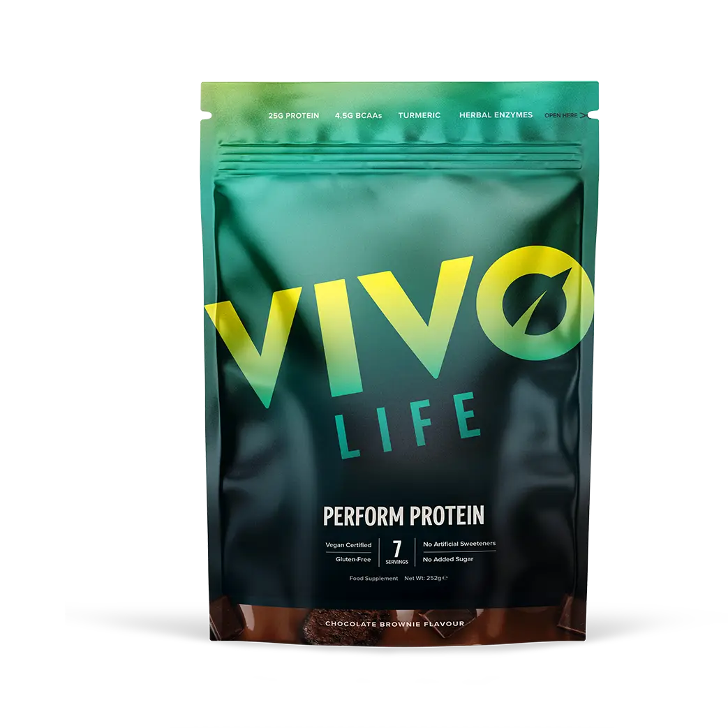 Perform Protein Chocolate Brownie / 7 Portionen kaufen -  Vivo Life Vegane Proteinpulver  - Fitness Onlineshop