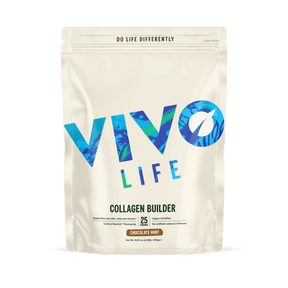 Plant Protein Collagen Builder Chocolate & mint / 25 Portionen kaufen -  Vivo Life Kollagen  - Fitness Onlineshop