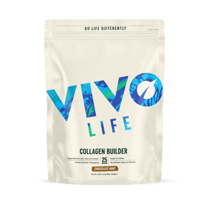 Plant Protein Collagen Builder Chocolate & mint / 25 Portionen kaufen -  Vivo Life Kollagen  - Fitness Onlineshop