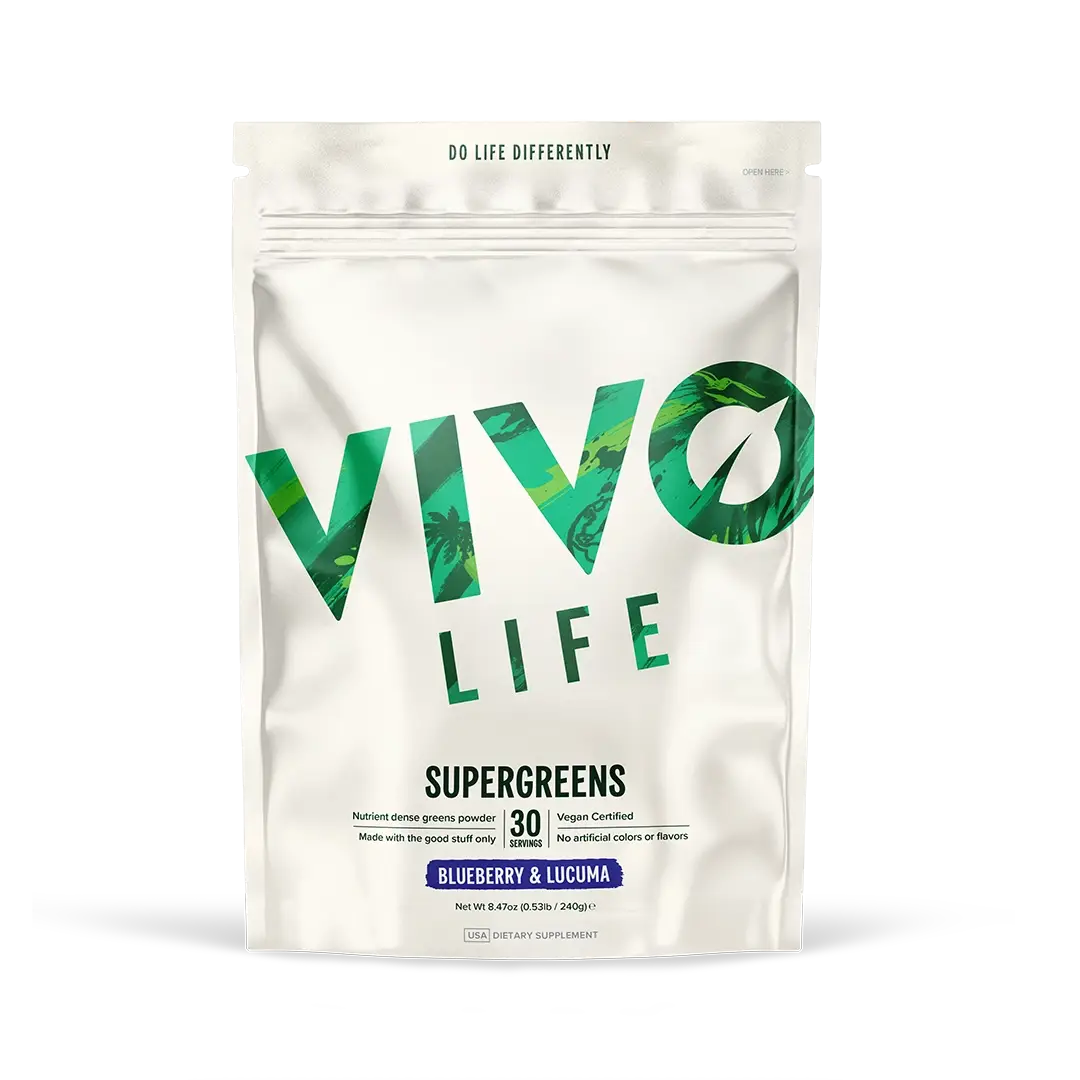 Thrive Supergreens Blueberry & Lucuma / 240 g kaufen -  Vivo Life Greens Pulver  - Fitness Onlineshop